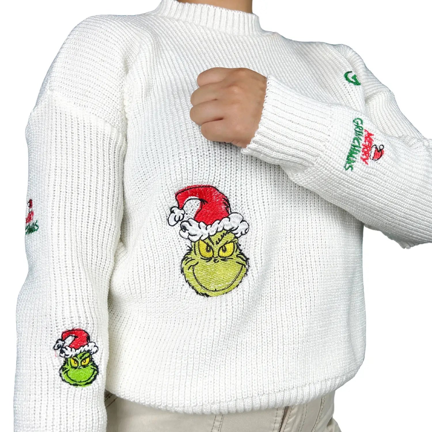 Sweater Navideño para mujer GrinchChic 🤍😈