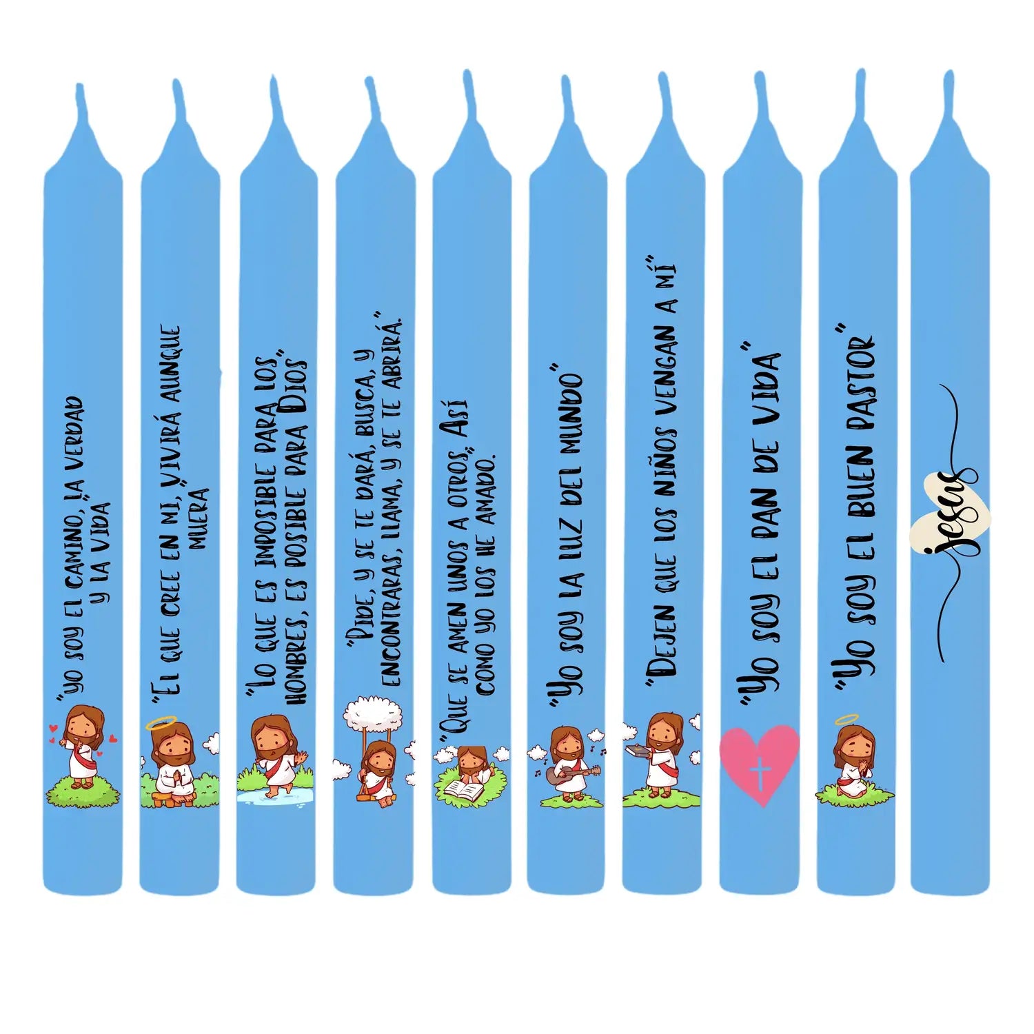 Vela Navideña con diseño de Jesus