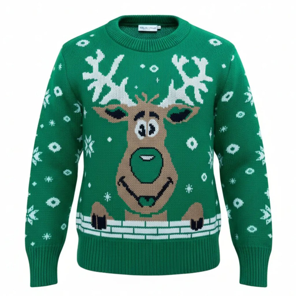 Sweater Navideño Unisex Reno Verde 🎄🦌
