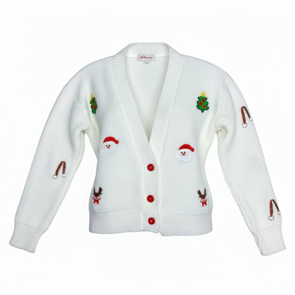 Sweater Navideño para mujer Cardi Claus 🤍🎅