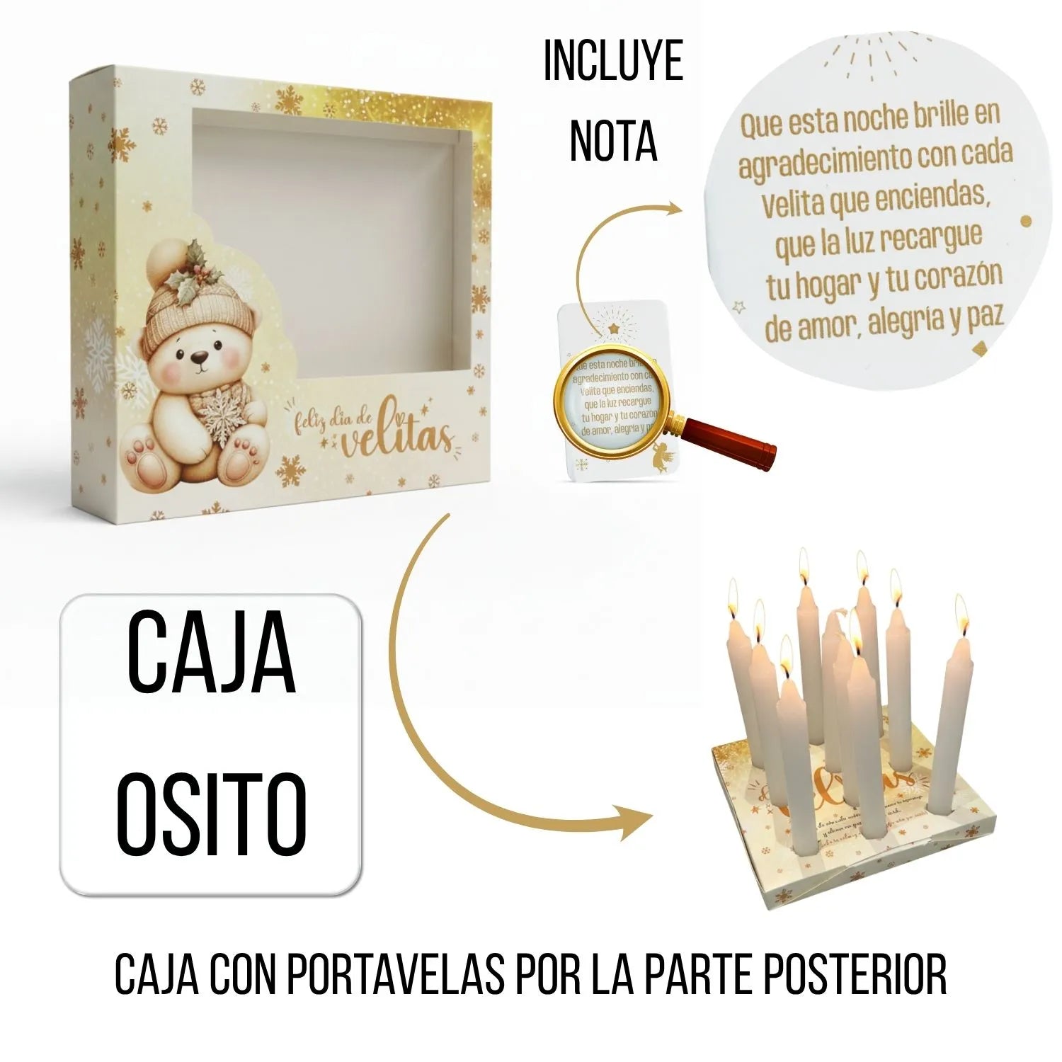 Vela Navideña con diseño de Jesus