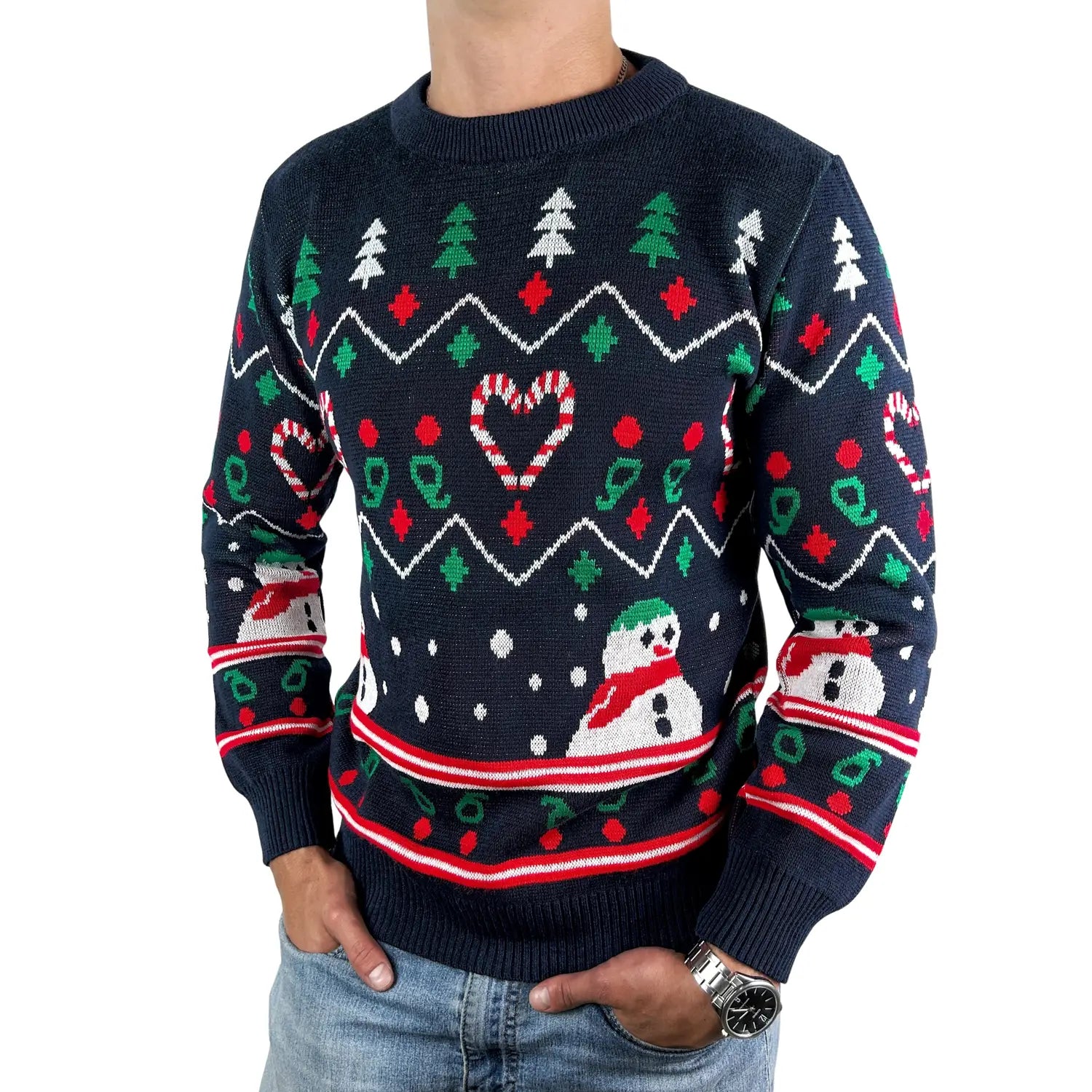 Sweater Navideño Unisex Muñecos & Dulces