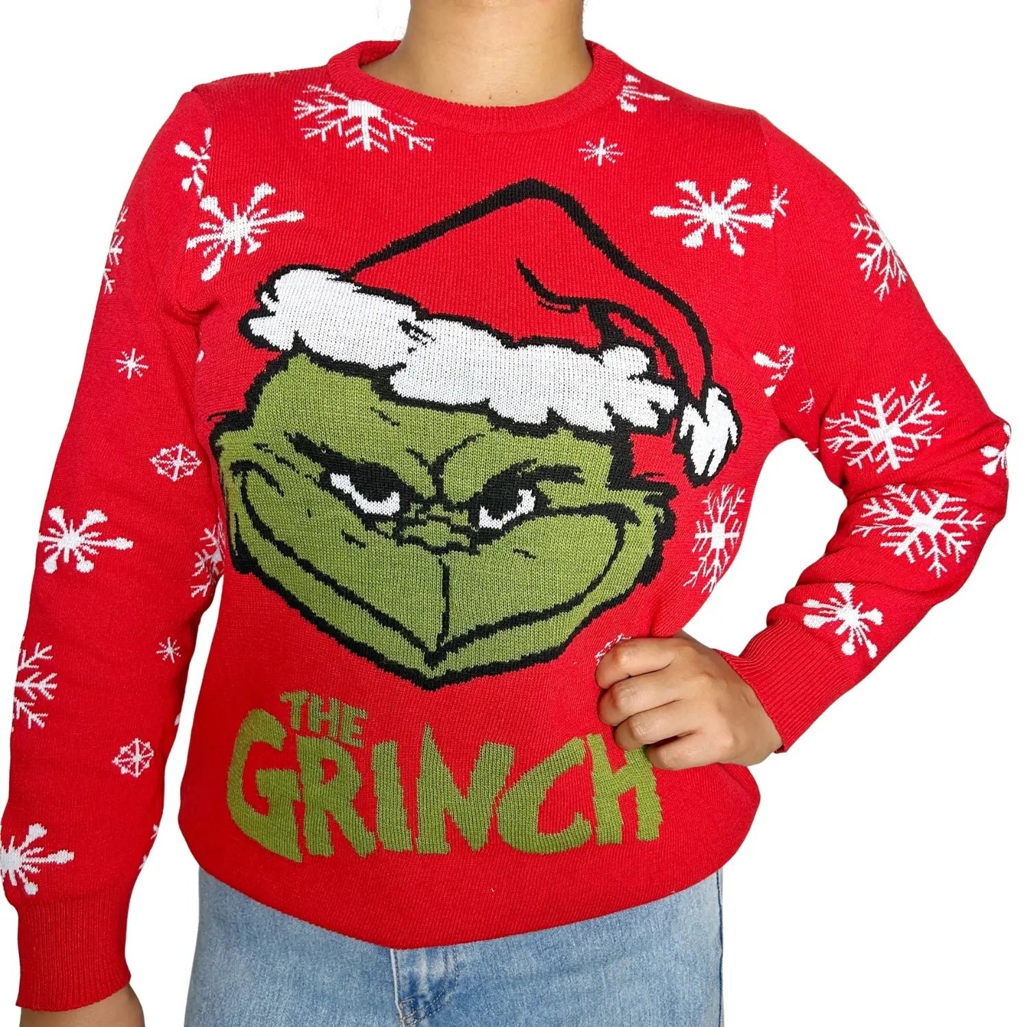 Sweater navideño unisex Edición Roja con Copos de Nieve🎄✨