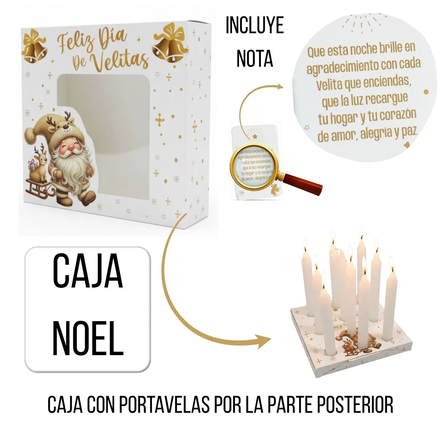 Vela Navideña con diseño de Virgencitas