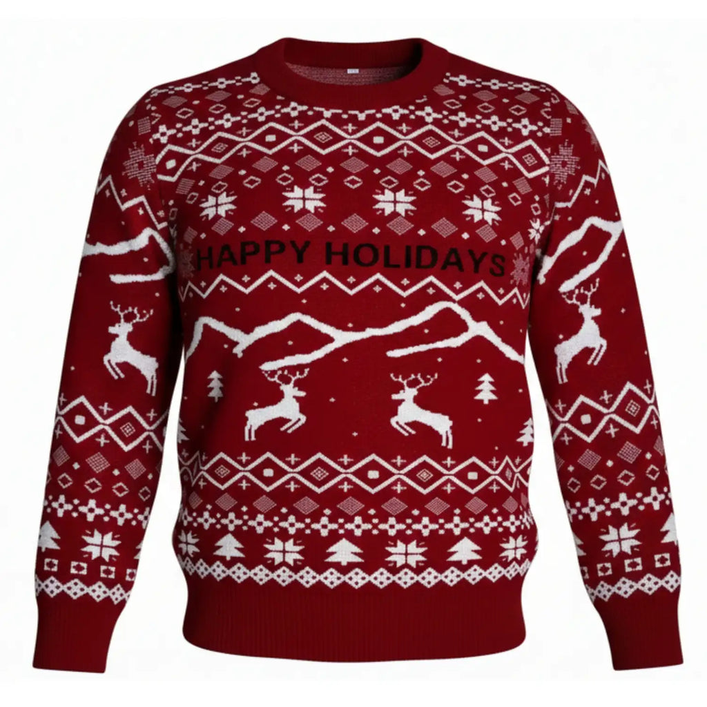 Sweater Navideño “Happy Holidays Red” – Edición Clásica