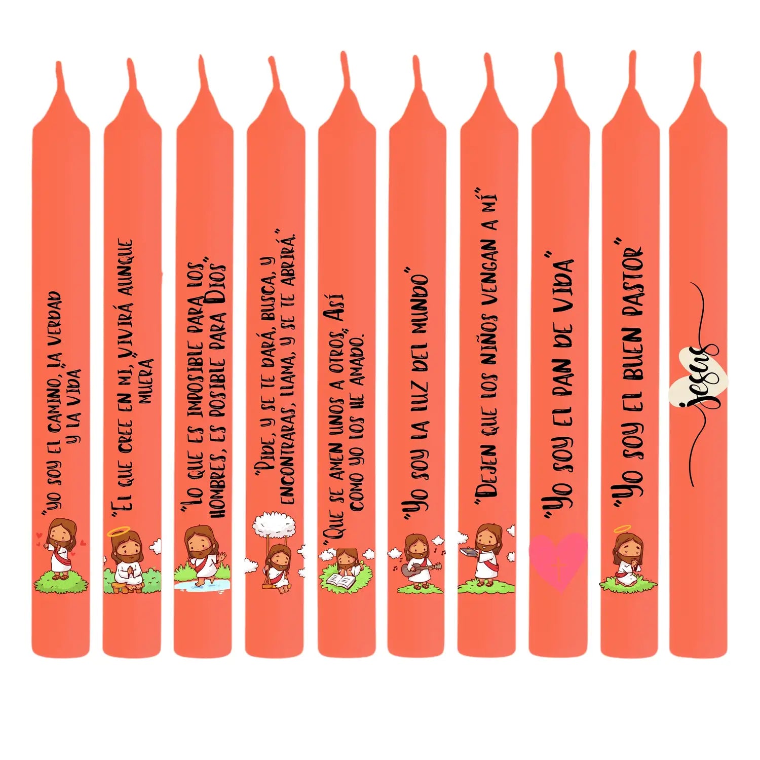 Vela Navideña con diseño de Jesus