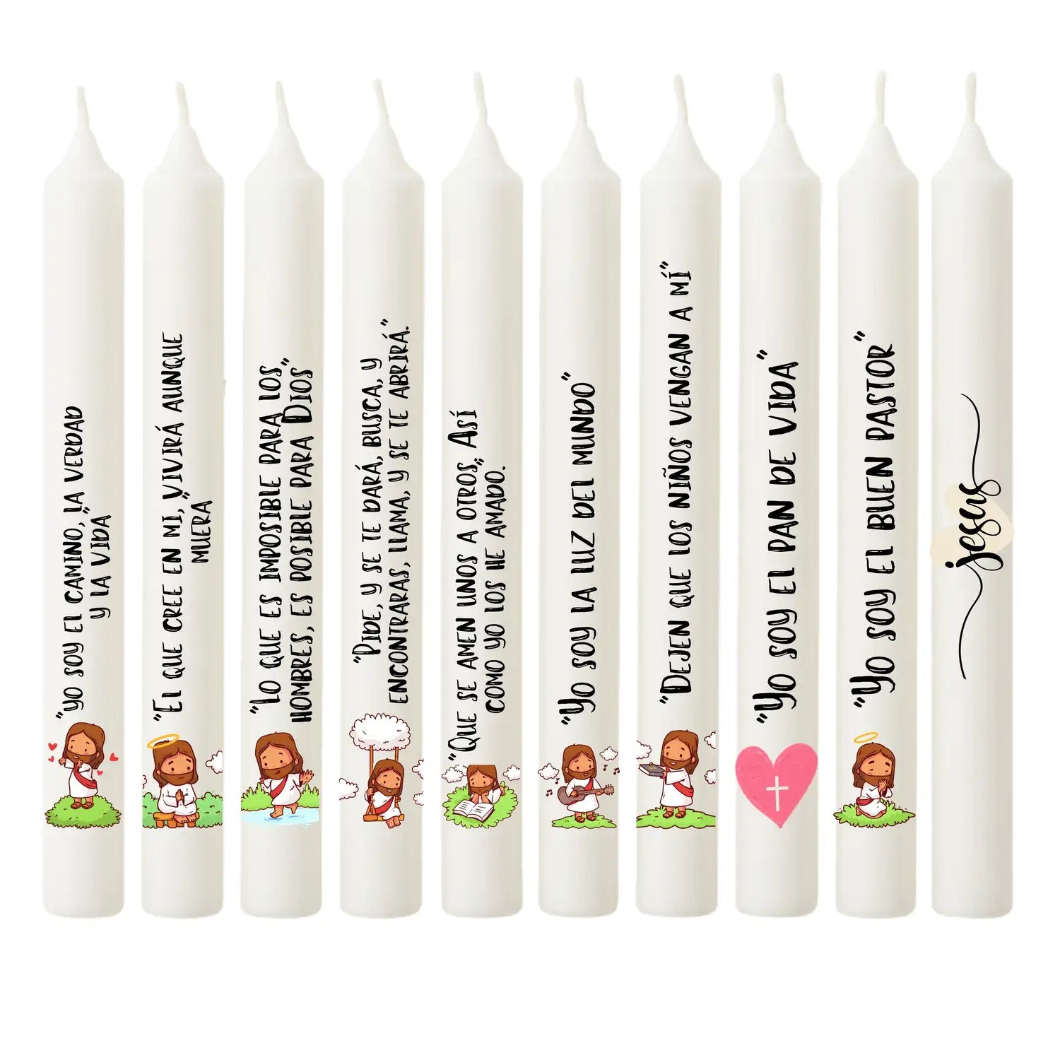 Vela Navideña con diseño de Jesus