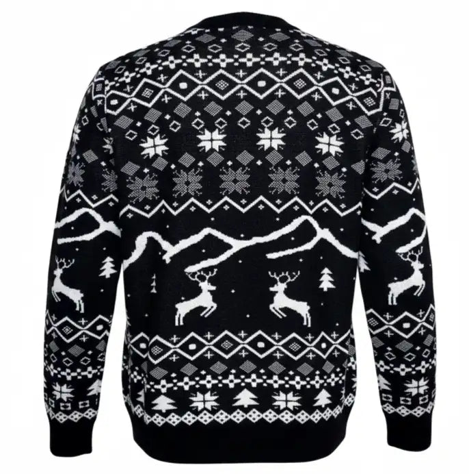 Sweater Navideño “Happy Holidays Black” – Edición Elegante